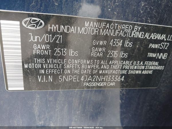 2022 HYUNDAI SONATA SEL