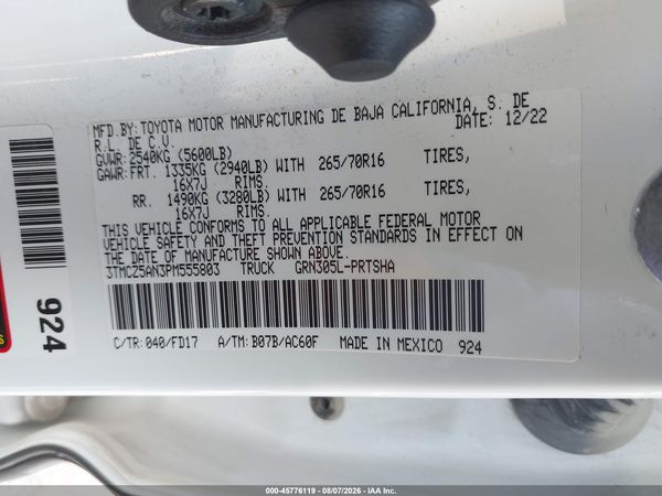 2023 TOYOTA TACOMA TRD OFF ROAD