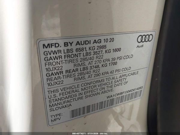 2021 AUDI SQ8