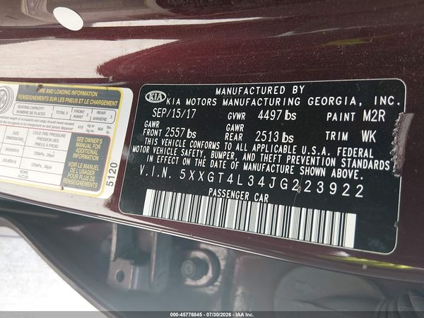 2018 KIA OPTIMA LX