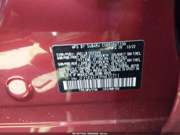 2023 SUBARU FORESTER PREMIUM — I9