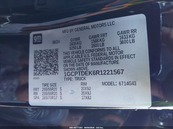 2024 CHEVROLET COLORADO 4WD Z71 — I9