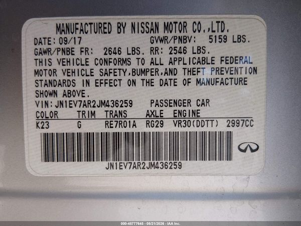 2018 INFINITI Q50 3.0T LUXE