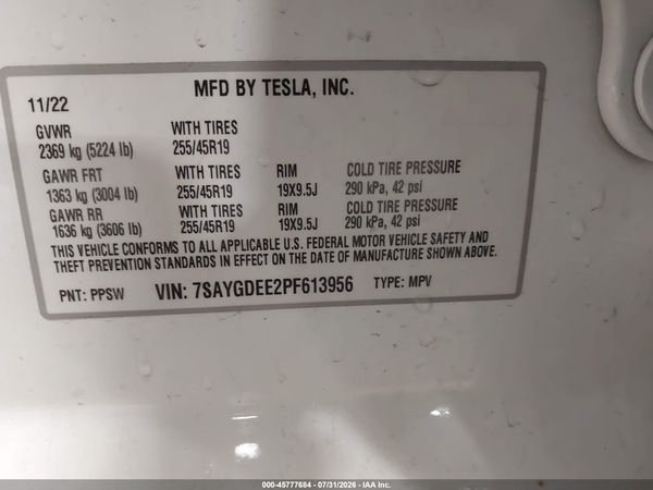 2023 TESLA MODEL Y