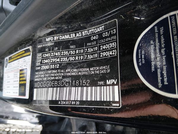 2013 MERCEDES-BENZ GLK 250 BLUETEC 4MATIC