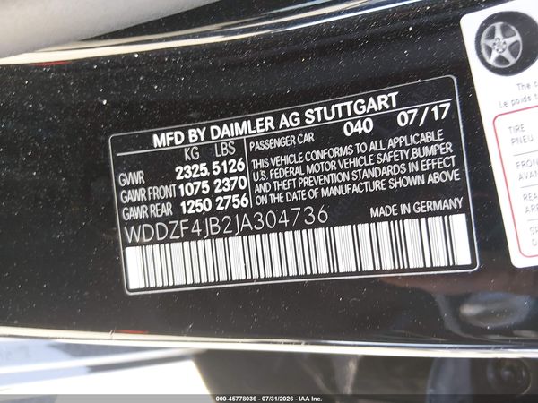 2018 MERCEDES-BENZ E 300 E300
