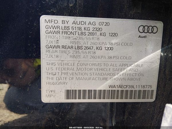 2020 AUDI Q3