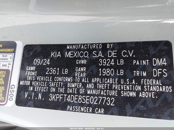 2025 KIA K4 LXS