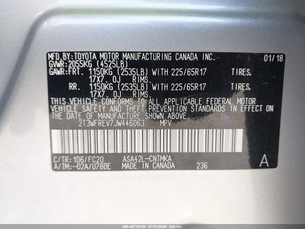 2018 TOYOTA RAV4 XLE