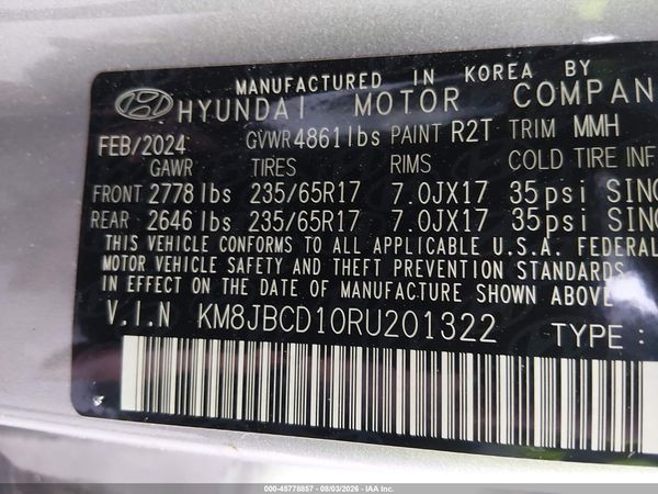 2024 HYUNDAI TUCSON HYBRID BLUE