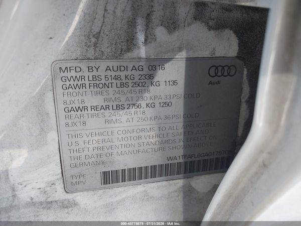2016 AUDI ALLROAD PREMIUM