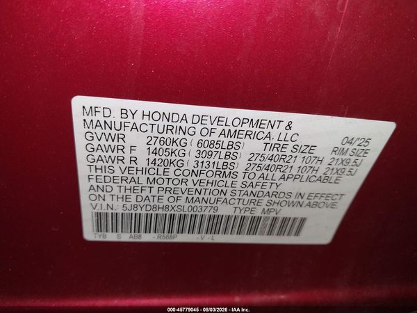 2025 ACURA MDX TYPE S ADVANCE PACKAGE