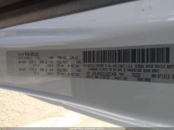 2018 RAM 1500 ST REG CAB 4X2