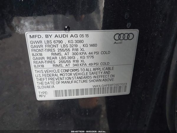 2015 AUDI Q7 3.0T PREMIUM
