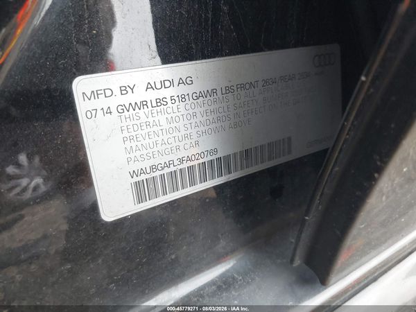 2015 AUDI S4 3.0T PREMIUM PLUS