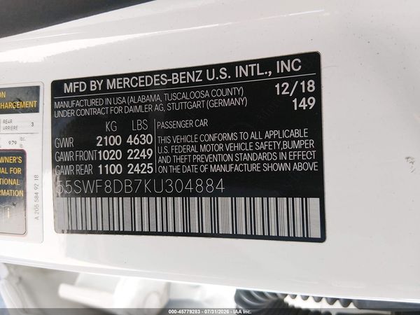 2019 MERCEDES-BENZ C 300 C300