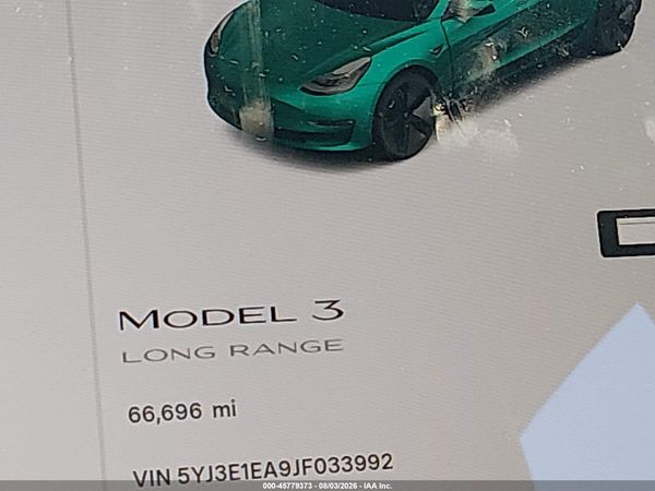 2018 TESLA MODEL 3 LONG RANGE/MID RANGE