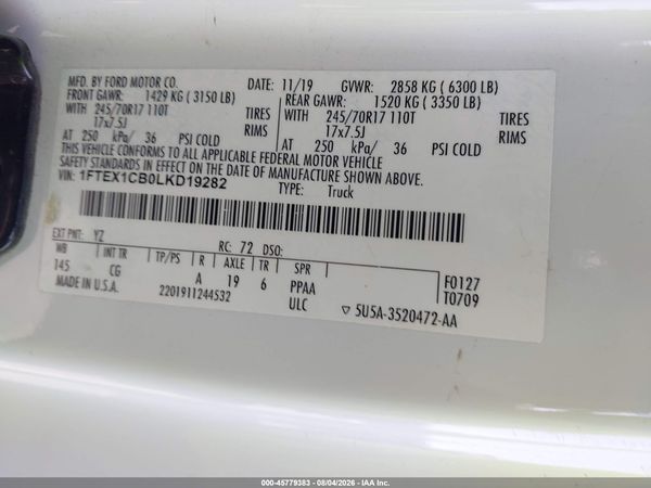2020 FORD F-150 XL