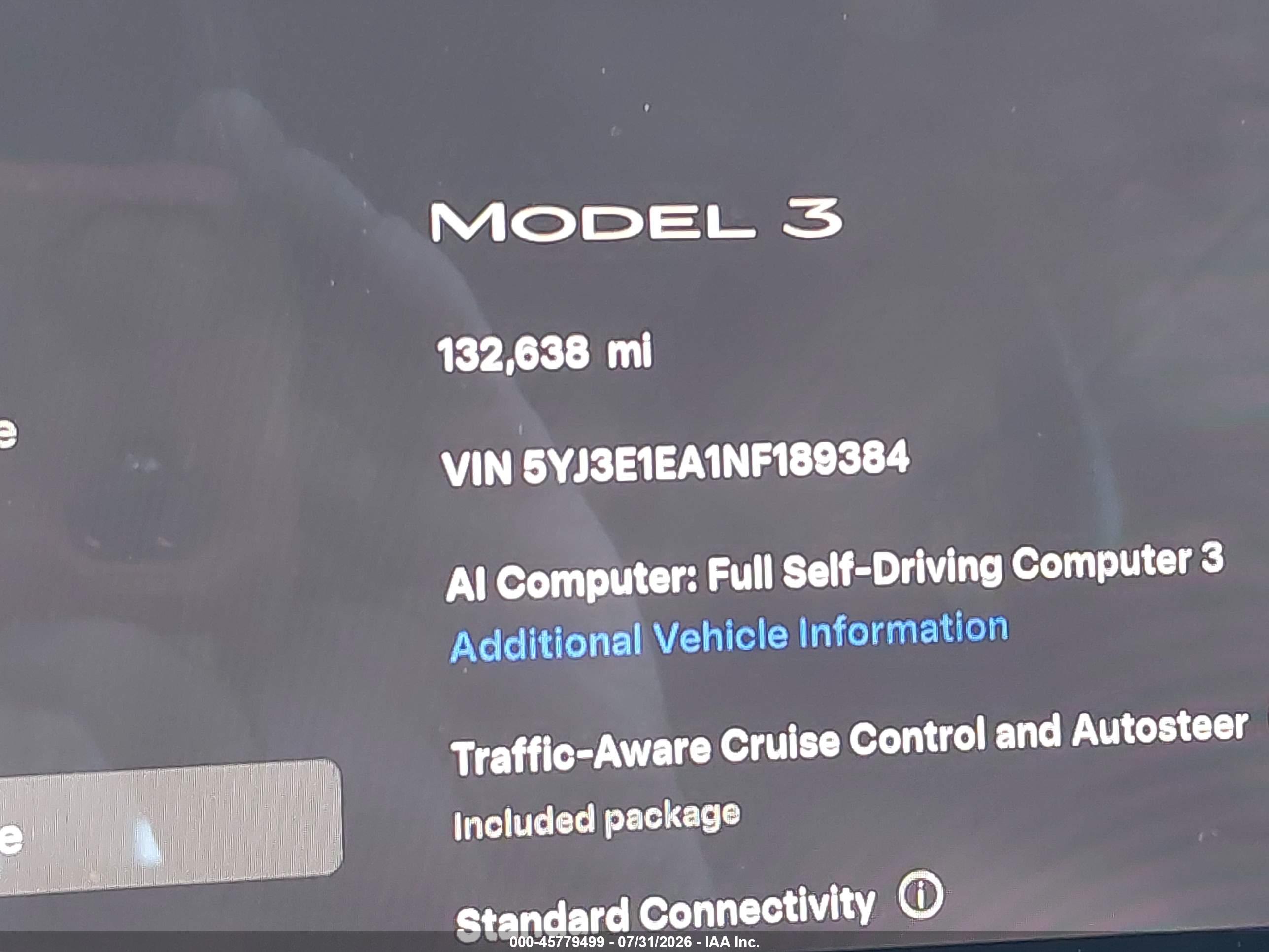 2022 TESLA MODEL 3 REAR-WHEEL DRIVE