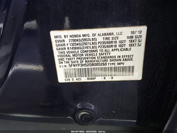 2013 HONDA PILOT EX-L