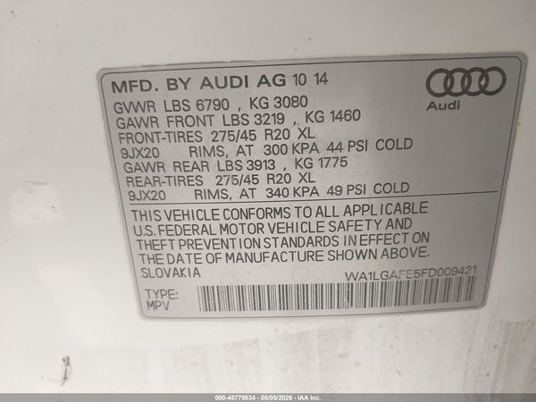2015 AUDI Q7 3.0T PREMIUM