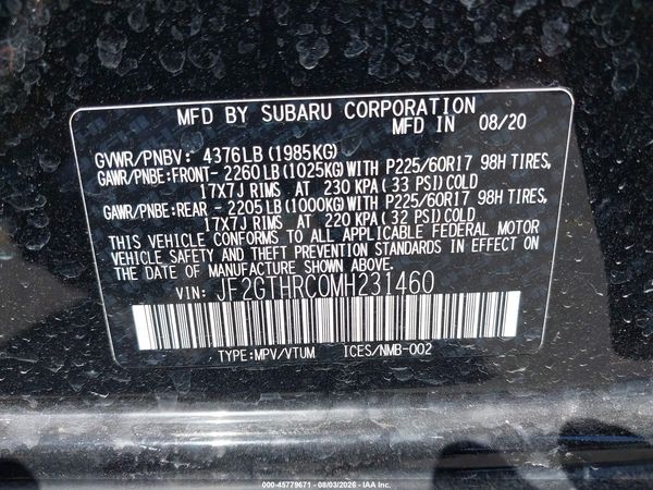 2021 SUBARU CROSSTREK SPORT