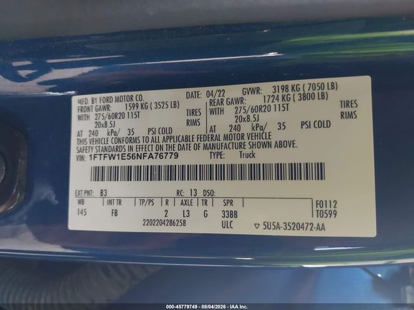 2022 FORD F-150 XLT