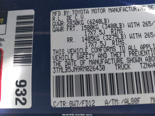2024 TOYOTA TACOMA TRD OFF ROAD
