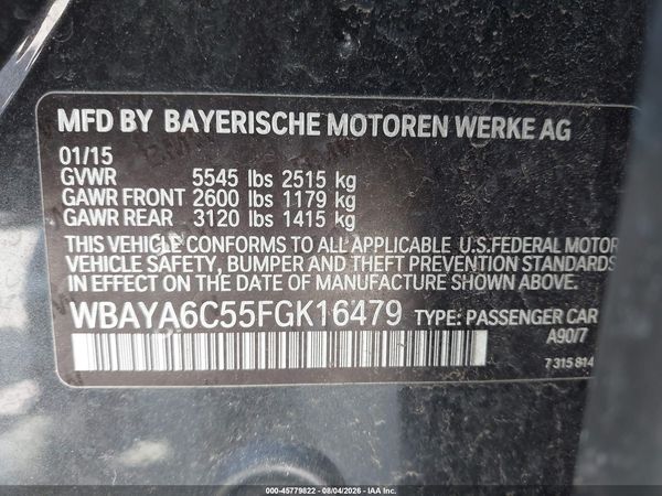 2015 BMW 740I