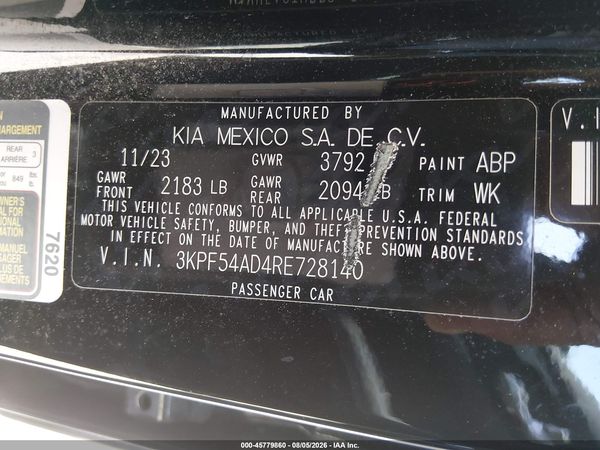 2024 KIA FORTE GT-LINE