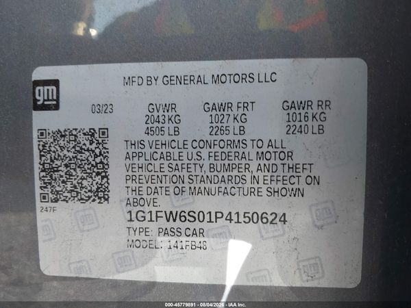 2023 CHEVROLET BOLT EV FWD 1LT — I9