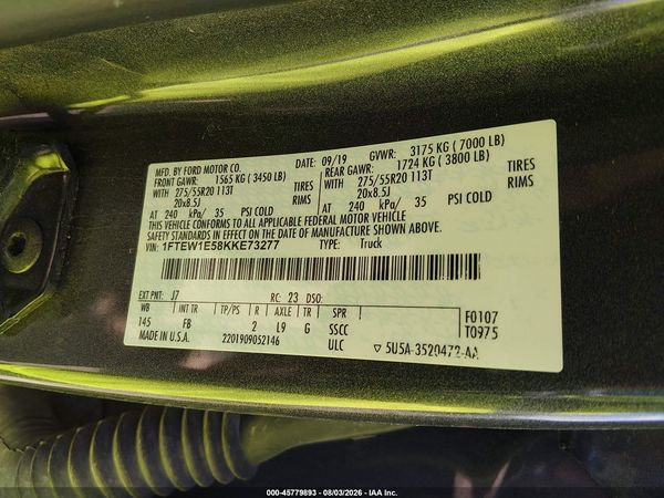 2019 FORD F-150 XLT