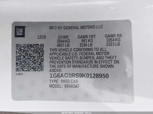 2019 CADILLAC ATS PREMIUM LUXURY