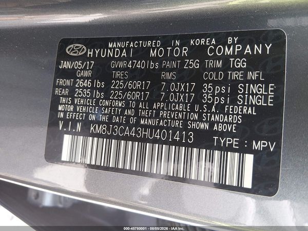 2017 HYUNDAI TUCSON SE