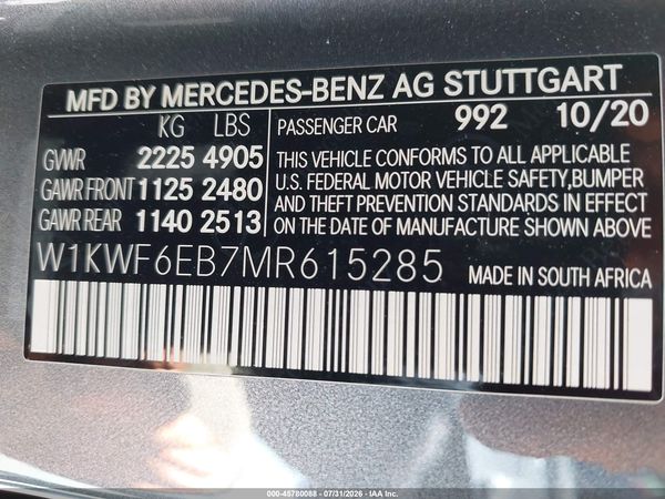 2021 MERCEDES-BENZ AMG C 43 4MATIC