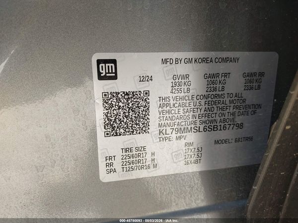 2025 CHEVROLET TRAILBLAZER FWD LS — I9