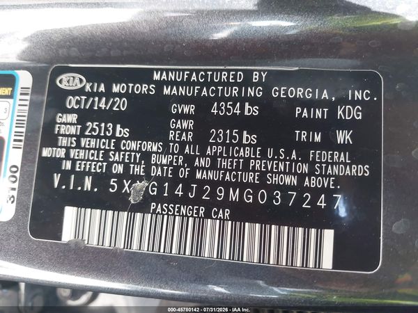2021 KIA K5 LXS