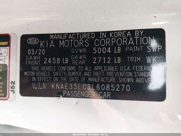 2020 KIA STINGER GT