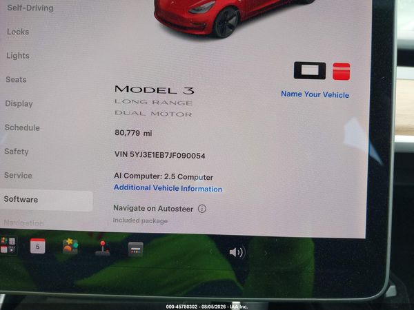2018 TESLA MODEL 3 LONG RANGE/PERFORMANCE