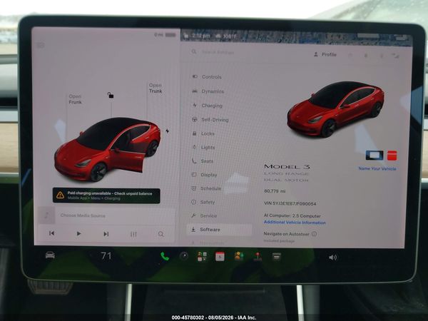 2018 TESLA MODEL 3 LONG RANGE/PERFORMANCE