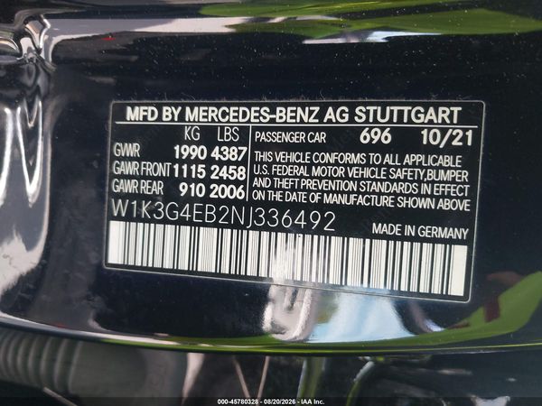 2022 MERCEDES-BENZ A 220 A220