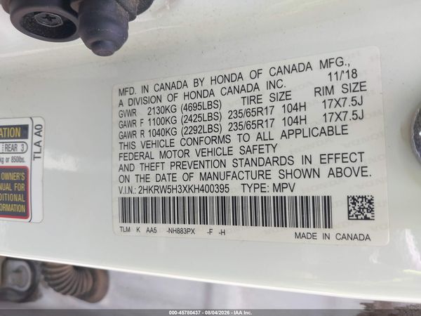 2019 HONDA CR-V LX