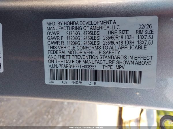 2026 HONDA CR-V EX-L AWD