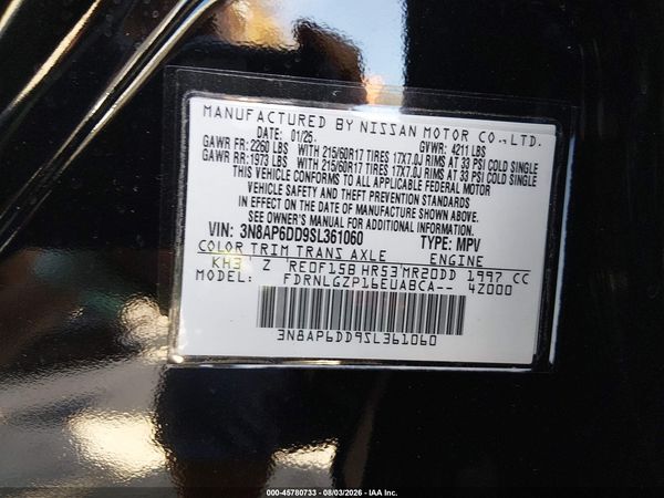 2025 NISSAN KICKS SR INTELLIGENT AWD — I9