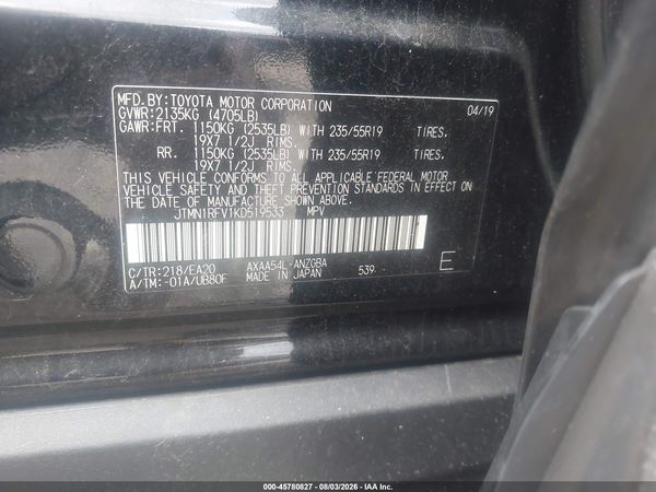 2019 TOYOTA RAV4 LIMITED
