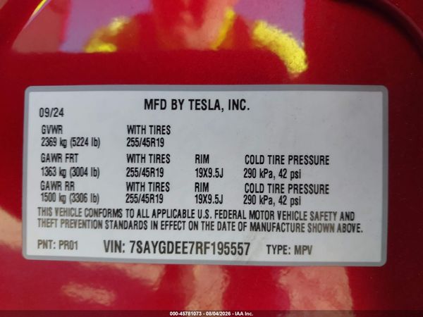 2024 TESLA MODEL Y
