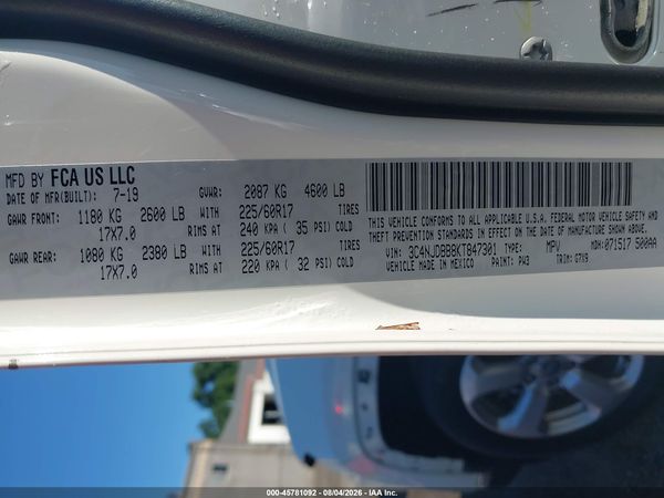 2019 JEEP COMPASS LATITUDE 4X4