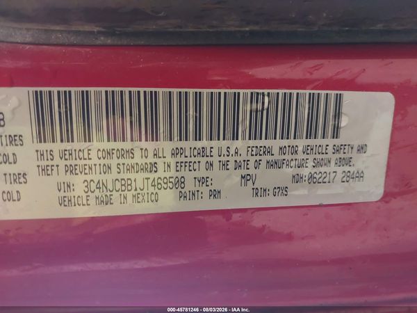 2018 JEEP COMPASS SUN AND WHEEL FWD
