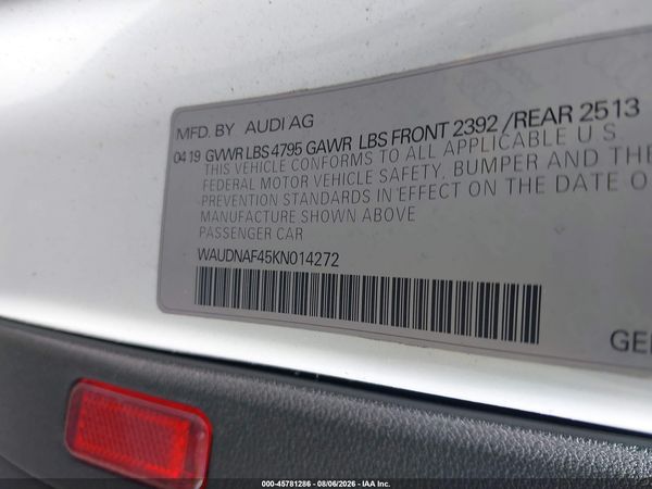 2019 AUDI A4 45 PREMIUM