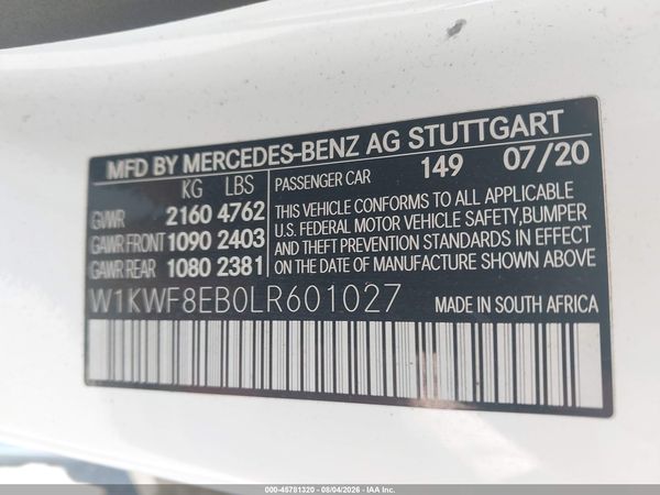 2020 MERCEDES-BENZ C 300 4MATIC